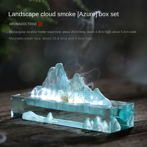Glass landscape decoration wire incense stick incense holder incense burner lying incense smoke stove tea ceremony pen holder acacuss