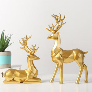 Golden Deer Animal Resin Crafts Sculpture Living Room Decoration Festival Gifts - Golden deer Best Choice For Home Decor, Housewarming Gift - ACACUSS