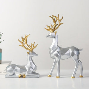 Golden Deer Animal Resin Crafts Sculpture Living Room Decoration Festival Gifts - Golden deer Best Choice For Home Decor, Housewarming Gift - ACACUSS