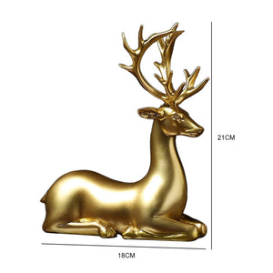Golden Deer Animal Resin Crafts Sculpture Living Room Decoration Festival Gifts - Golden deer Best Choice For Home Decor, Housewarming Gift - ACACUSS