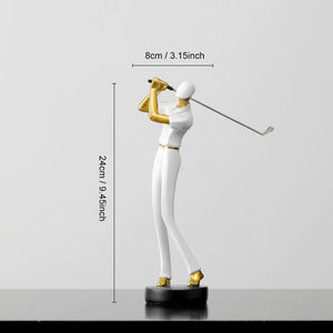 Golf Human Statue Resin Art Creative Sculpture Office Decor Accessories Modern Craft Cabinet Tabletop Figurines Home Decoration acacuss