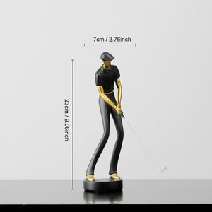 Golf Human Statue Resin Art Creative Sculpture Office Decor Accessories Modern Craft Cabinet Tabletop Figurines Home Decoration acacuss