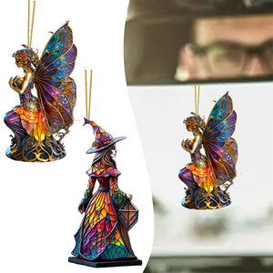 Gorgeous Witch Car Hangings Halloween Christmas Tree Hangings Home Decoration Doll DIY Pendant Ornaments Halloween Figurine acacuss