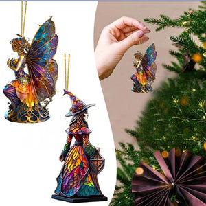 Gorgeous Witch Car Hangings Halloween Christmas Tree Hangings Home Decoration Doll DIY Pendant Ornaments Halloween Figurine acacuss