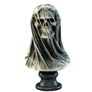 Gothic Style Veil Death Skull Home Decoration Desktop Resin Statues Crafts статуэтки из дерева Terror Props Halloween Decor acacuss