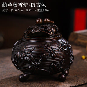 Gourd Rattan Stove Copper Incense Burner Copper Metal Crafts Incense Burner Creative Handicraft Ornaments Copper Incense Burner acacuss