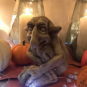 Great Gothic Sculpture Resin Garden Statue Waterproof Anti-fading Mischievous House Buddys Decor acacuss