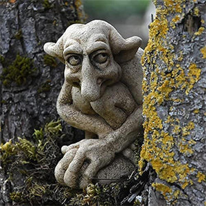 Great Gothic Sculpture Resin Garden Statue Waterproof Anti-fading Mischievous House Buddys Decor acacuss