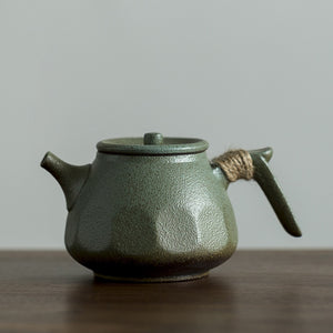 Green ceramic kyusu teapots kettles vintage chinese kung fu tea pot drinkware acacuss