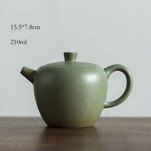 Green ceramic kyusu teapots kettles vintage chinese kung fu tea pot drinkware acacuss
