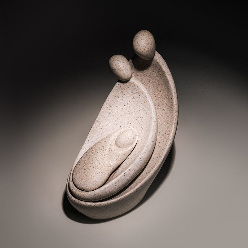 Nordic Abstrakte Paare Mütterlichen Liebe Familie Skulptur Statue Handmake Charakter Harz Ornamente Dekoration Keramik Dekor Handwerk