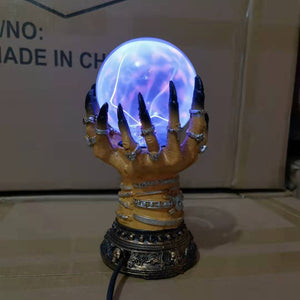 2022 Halloween Crystal Ball Creative Luminous Luxury Celestial Magic Skull Finger Plasma Ball Ghost Home Decoration acacuss