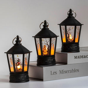Halloween Decoration LED Electronic Candle Light Retro Pumpkin Witch Night Light LED Lantern Lamp Haloween Party Decor Supplies acacuss