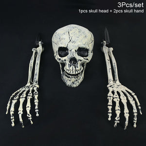 Halloween Decoration Props Simulation Skeleton Hand Bone Halloween Party Family Outdoor Decoration Secret Room Horror Decoration acacuss