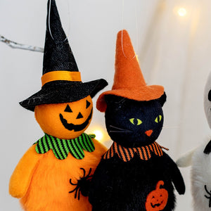 Halloween Decoration Pumpkin Ghost Witch Black Cat Pendant Bar Haunted House Hanging Oranment Happy Halloween Day Ghost Festival acacuss