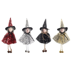 Halloween Decoration Sequins Witch Hangers Ghost House Wall Decoration Scene Layout Hanging Decoration acacuss