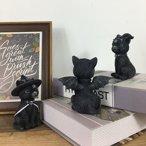 Halloween Decorations Magic Cats Resin Crafts Sculptures Window Tabletop Decorations Lawn Garden Garden Decorations Holiday Gift acacuss