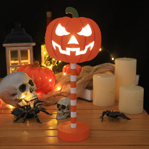 Halloween Decorative Lights Pumpkin Skulls Led Lighted Christmas Decoration Santa Stop Here Sign Lights Board Holiday Party Yard acacuss