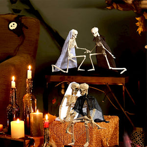 Halloween Fake Human Skull Bones Movable Decorations for Home Bar Haunted House Horror Props Ornament Toys Halloween Decoration acacuss