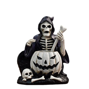 Halloween Ghost Festival Skeleton Figure Decoration Ornaments Horror Skeleton Resin Craft Modern Vintage Human Home Office Decor acacuss
