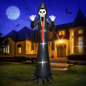 Halloween Home Outdoor Inflatable Decoration Witch Ghost Pumpkin Party Cosplay Prop Holiday Blow Up Yard Garden Decor With LED acacuss