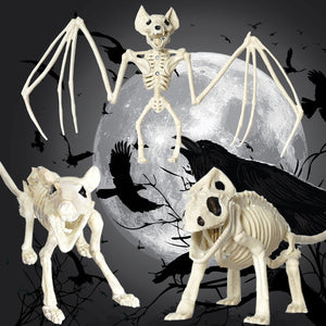 Halloween Horror Bats Skeleton Mouse Scorpion Lizard Bonez Skeleton Model Festival Decor Party Creepy Halloween Party Decoration acacuss