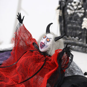 2023 Halloween Horror Mask Ghost Pendants Fright Demon Devil Doll Pendants Ghost Festival Happy Halloween Party Decor For Home acacuss