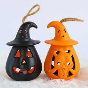 Halloween LED Hanging Pumpkin Lantern Lights Ghost Lights Skeleton Candle Lantern Lights Halloween Party Horror Props Home Decor acacuss
