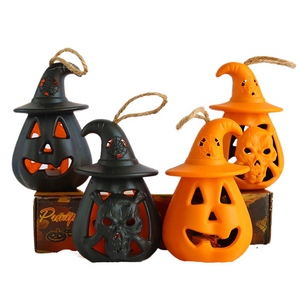 Halloween LED Hanging Pumpkin Lantern Lights Ghost Lights Skeleton Candle Lantern Lights Halloween Party Horror Props Home Decor acacuss