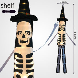 Halloween Led Colored Lamp Skull Frame Hair Dryer Decorative Lights acacuss