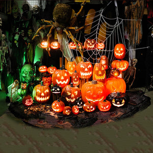 Halloween Pumpkin Led Light Lamp Creative Lantern Decoration Flashing Light Gypsophila Ghost Festival Dress Up Glowing acacuss