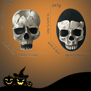 Halloween Skeleton Candle Holder Home Skeleton Candlestick Holder Resin Wall Hanging Ornament Desktop Pendant Living Room Decor acacuss