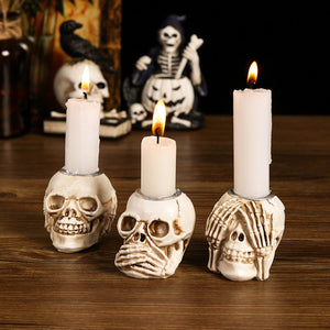 Halloween Skull Head 2023 Skull Ghost Festival Desktop Decoration Halloween Happy Decoration Resin Decoration acacuss