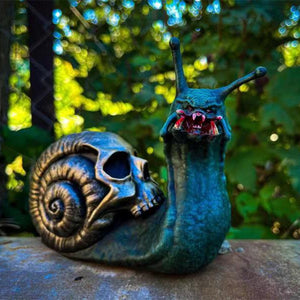 Halloween Snail Shape Statue Garden Decorations Ornaments acacuss
