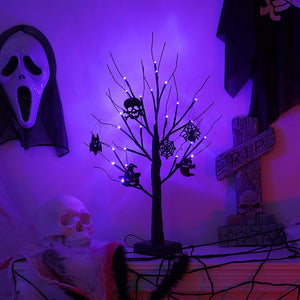 Halloween Tree Light Led Holiday Party Layout Home Decorative Lamp acacuss