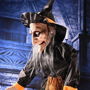 Halloween Witch Ghost Decor Horror Pendant Glowing Prank Props Electric Toys Haunted House Bar Club Home Festival Decoration acacuss