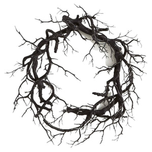 Halloween Wreath Simulation Black Branch Wreaths With Red LED Light 42CM Wreaths For Doors Flower Garland Halloween Decoration acacuss