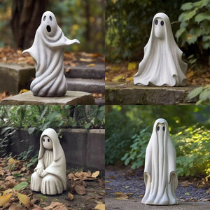 Halloween garden sculpture Black Ghost Outdoor statue garden decoration resin crafts fairy garden acacuss