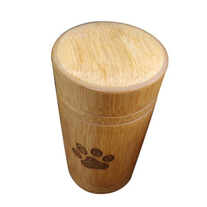 Handmade Bamboo Pet Urns Dog Paw Cat Foot Pattern Cremation Ashes Urn Keepsake Casket Columbarium Urns for Cat Dogs Accessories acacuss