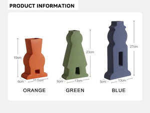 Unique Handmade Nordic Colorful vase for Bookshelf Home Decor or housewarming new home gift - ACACUSS