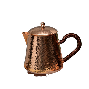 Handmade Pure Copper Teapot Tea Kettle Hammer Pattern Kung Fu Tea Drinkware Tableware acacuss