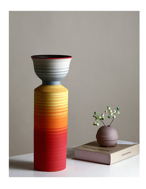 MID Century Modern Decor sculpture VASE Nordic Minimalist Decorative Ornaments Flower Arrangement - Table centerpiece housewarming Gift - ACACUSS