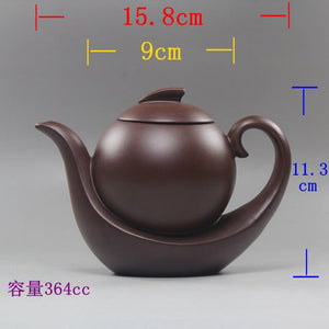 Handmade Yixing teapot Elegant Xishi Purple Clay Pot Raw Ore Green Clay All Handmade - ACACUSS