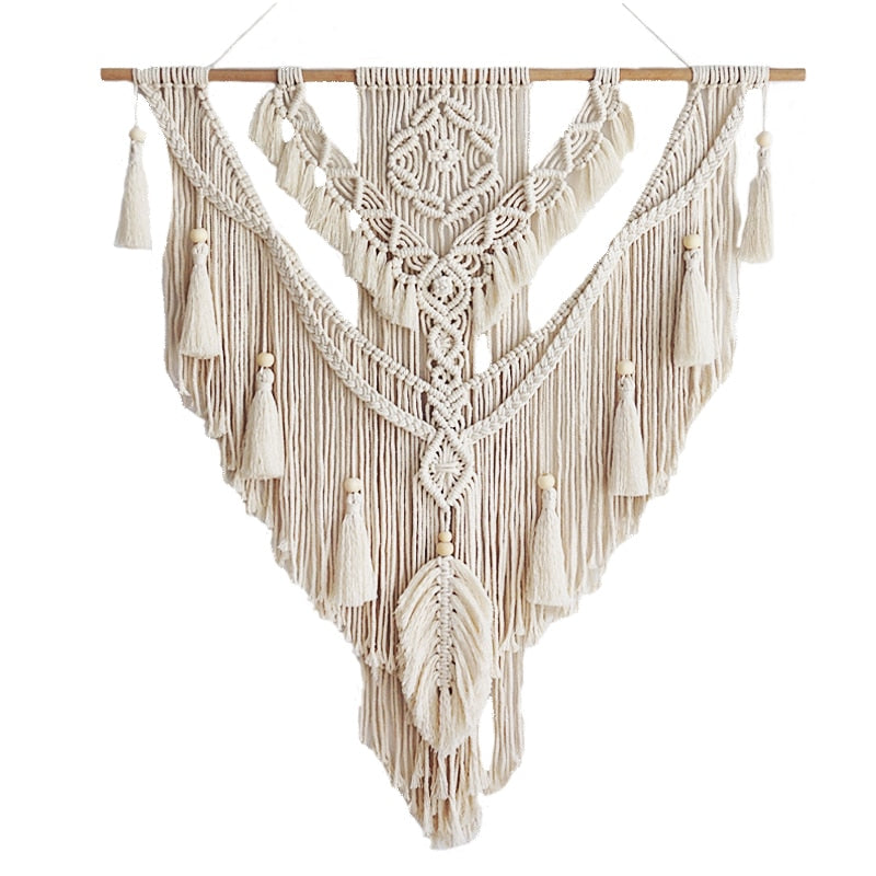 Nordic Bohemian Makramee Wandbehang Quaste Boho Tapisserie Handgewebte Für Wohnkultur Wohnzimmer Schlafzimmer Zimmer Haus Dekoration