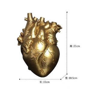 Heart Vase Dry Pot Art Vase Human Statue Vase Container Simulated Anatomy Heart Vase Decorative Gift Vase Valentine's Day Gift acacuss
