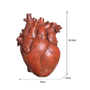 Heart Vase Dry Pot Art Vase Human Statue Vase Container Simulated Anatomy Heart Vase Decorative Gift Vase Valentine's Day Gift acacuss