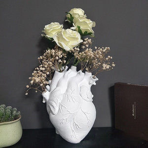 Heart Vase Dry Pot Art Vase Human Statue Vase Container Simulated Anatomy Heart Vase Decorative Gift Vase Valentine's Day Gift acacuss