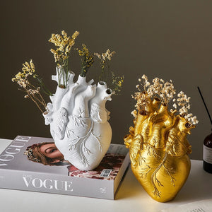 Heart Vase Dry Pot Art Vase Human Statue Vase Container Simulated Anatomy Heart Vase Decorative Gift Vase Valentine's Day Gift acacuss