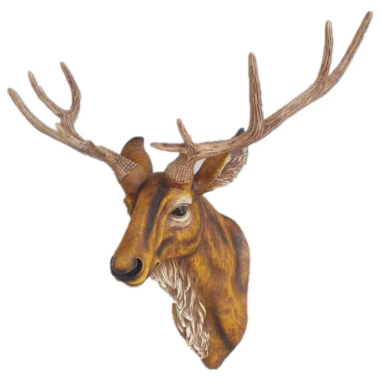 Retro Resin Creative American Animal Head Wall Decoration Hanger