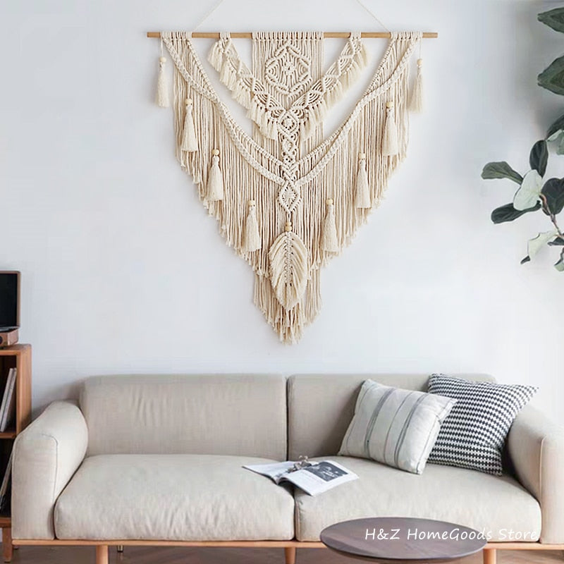 Nordic Bohemian Makramee Wandbehang Quaste Boho Tapisserie Handgewebte Für Wohnkultur Wohnzimmer Schlafzimmer Zimmer Haus Dekoration